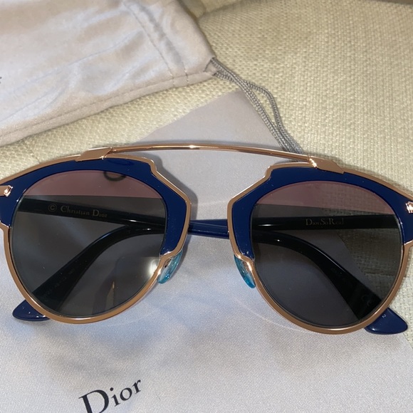 Dior So Real glasses navy gold and rose gold PERFECT CONDITION main image 5